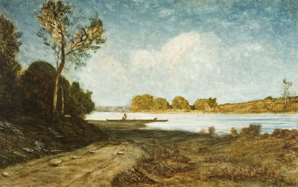 Sulle rive del Po a Torino, 1870 - Galleria d’Arte Moderna Ricci Oddi, Piacenza